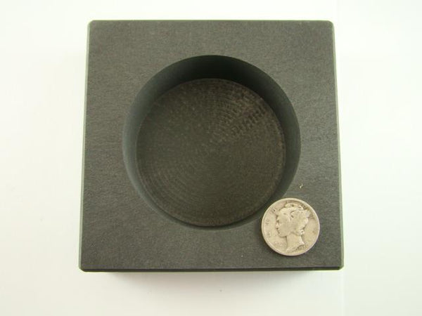 25 oz Round High Density Graphite Gold Bar Mold - Silver-Copper -Coin
