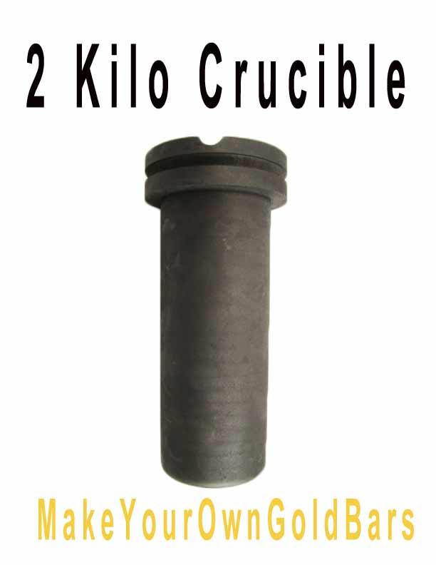 High Quaility 2 kg Kilo Graphite Crucible 4 Automatic Furnace Grooved -Gold