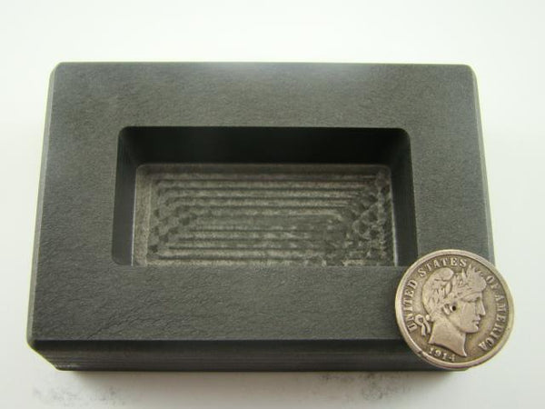 200 Gram Gold Bar High Density Graphite Mold Loaf Copper-100 Gram Silver Bar
