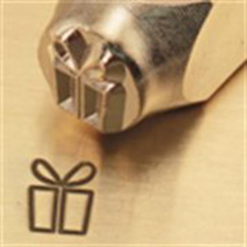 "Christmas Gift Box"1/4"-6mm-Large Stamp-Punch-Metal-Steel-Gold&Silver Bars