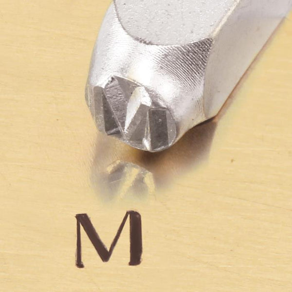 "Greek-Mu-Sign" 1/4"-6mm-Large Stamp-Punch-Metal-Steel-Gold & Silver Bars Copper