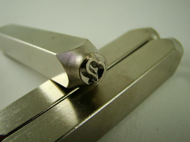 "Love Heart" 1/4"-6mm-Large Stamp-Metal-Hardened Steel-Gold&Silver Bars