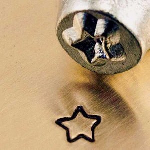 "Fun Star Design"1/8"3mm-Stamp-Metal-Hardened Steel-Fine Silver Bars Copper