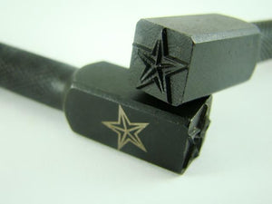 "Star" Double 3/8"-10mm-Large Stamp-Metal-Hardened Steel - Gold & Silver Bars
