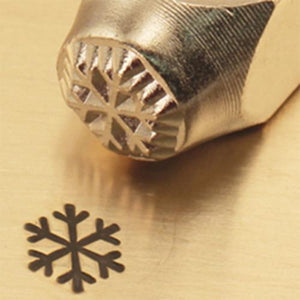 "Winter Snow Flake"1/4"-6mm-Large Stamp-Punch-Metal-Steel-Gold & Silver Bars