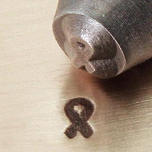 "Breast Cancer Ribbon"3/16"4mm-Stamp-Metal-Hardened Steel-Fine Silver Bars