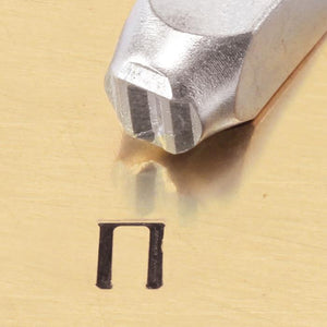 "Greek-Pi-Sign" 1/4"-6mm-Large Stamp-Punch-Metal-Steel-Gold & Silver Bars