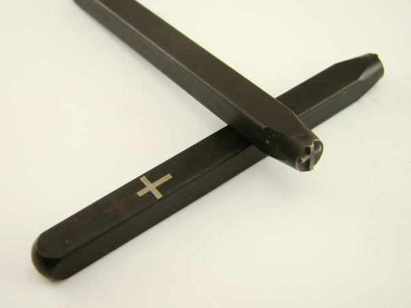 "Cross" Solid 3/16"-5mm-Stamp-Metal-Hardened Steel-Gold&Silver Bars Copper