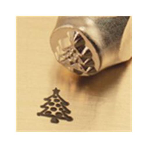"Christmas Tree"1/4"-6mm-Large Stamp-Punch-Metal-Steel-Gold&Silver Bars
