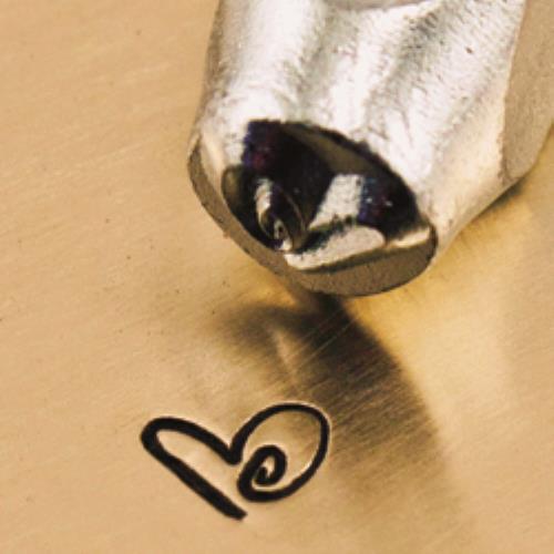 "Boogie Love Heart" 1/8"-3mm-Stamp-Metal-Hardened Steel-Gold & Silver Bars