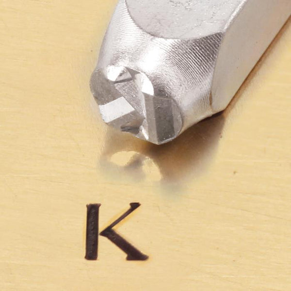 "Greek-Kappa-Sign" 1/4"-6mm-Large Stamp-Punch-Metal-Steel-Gold & Silver Bars
