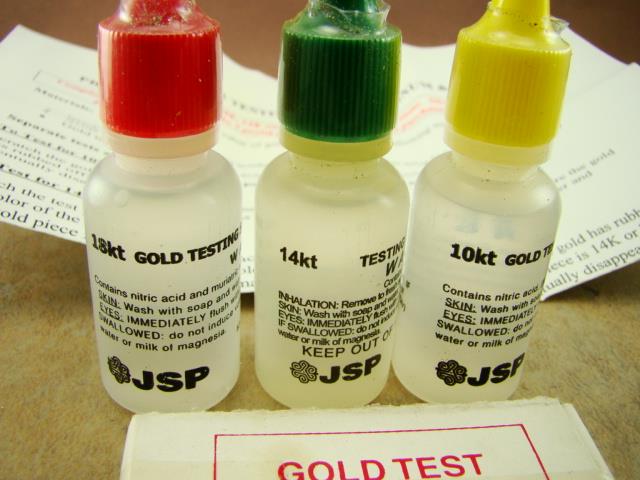 6 Gold Test Acid Tester Kit 10k 14k 18k 22k Platinum + Silver