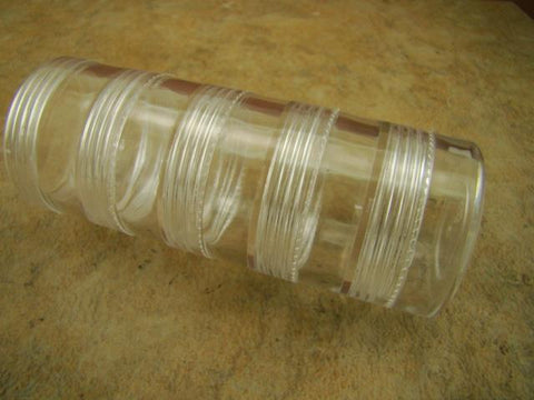 5 Stackable Round Plastic Storage Containers-Gold-Fishing Flies-Beads-Minerals