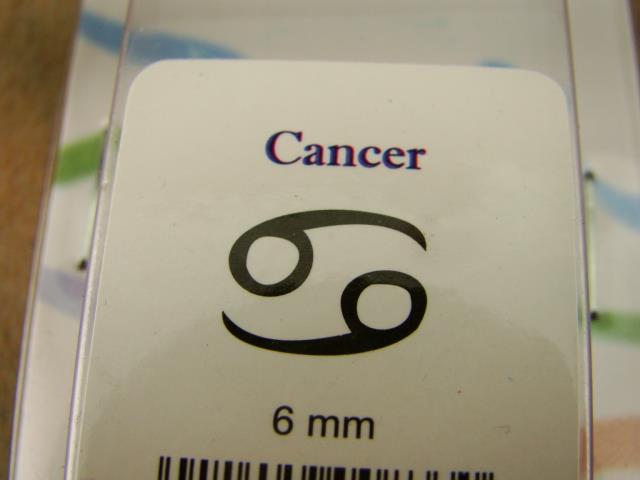 "Cancer" 69 Sign 1/4"-6mm-Large Stamp-Metal-Leather-Wood-Gold & Silver Bars