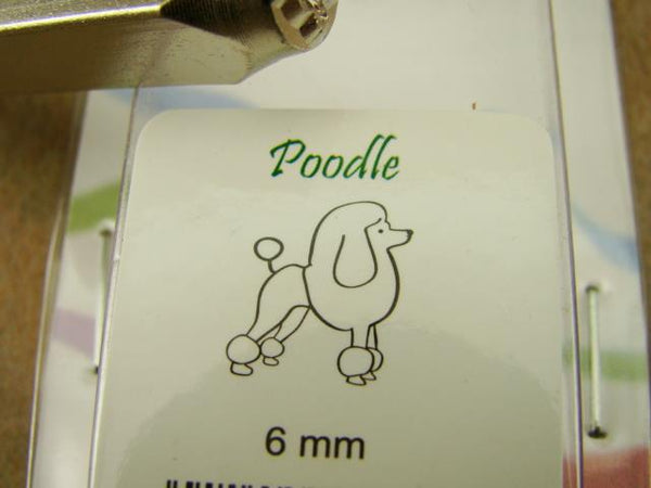 "Poodle Dog" 1/4"-6mm-Large Stamp-Metal-Hardened Steel-Gold & Silver Bars