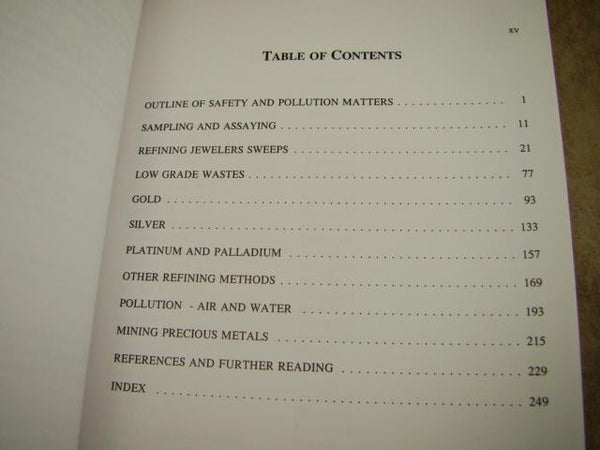 "Small Scale Refining of Jewelers Wastes" Book Gold-Silver-Platinum-Palladium