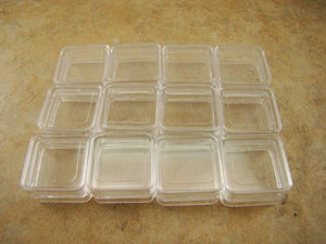 Lot of 12pcs Plastic Storage Containers-Gold Nuggets-Beads-Ore