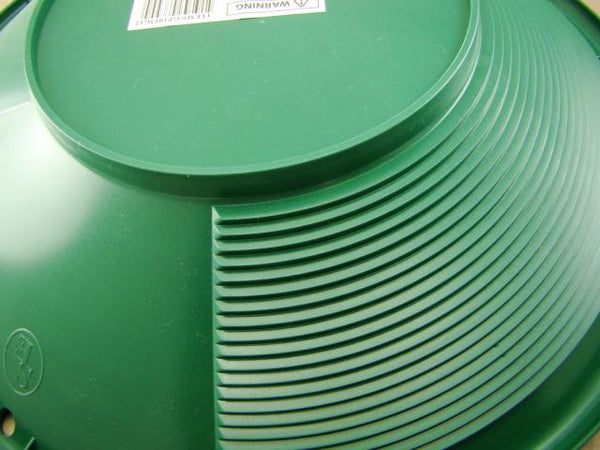 Lot of 3-12" Green Gold Pans w/ Bottle Snuffer-Panning Kit-Prospecting-Mining