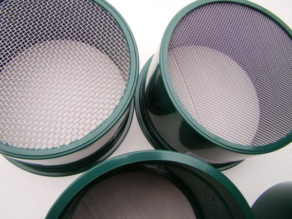 Stackable Plastic Sieve / Screen Kit 4 screens Classifying 10-20-30-50 Mesh-Gold