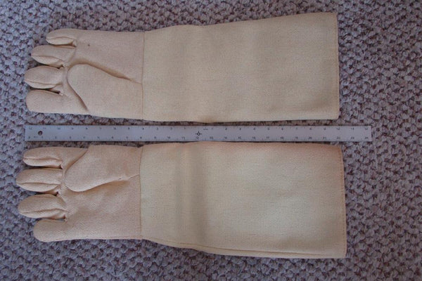 1 Pair Professional Heat Gloves-Furnace Kiln Fire 22"  Gold Melt Safety