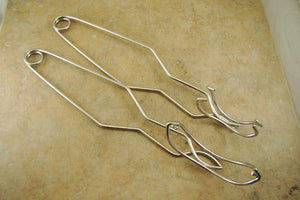 Set of 2 Large & Small Wire Whisk Tong Set - Gold Recovery-Melting-Silver Bars