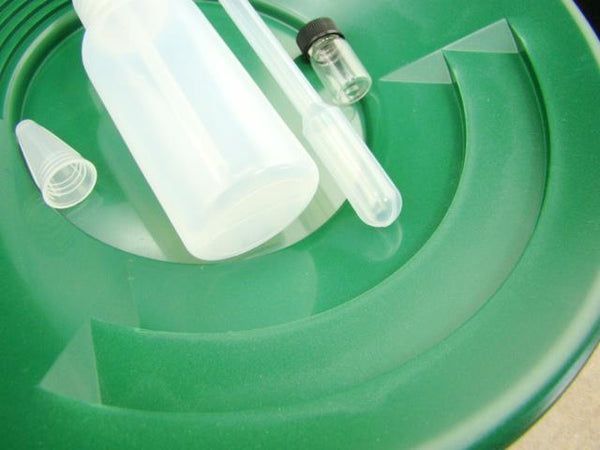 California Gold Panning Kit -10" Green Pan-Bottle Snuffer-Bubble Sniffer-Vial