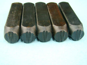 Lot of 5 - 1/2" Letter "W" Stamps-Punch-Hand-Tool-Gold Bar-Silver-Trailer-Metal