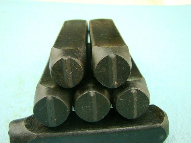 Lot of 5 - 1/2" Letter "I" Stamps-Punch-Hand-Tool-Gold Bar-Silver-Trailer-Metal