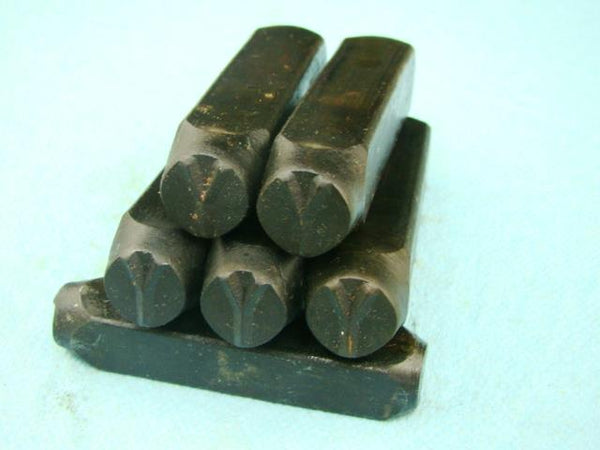 Lot of 5 - 1/2" Letter "Y" Stamps-Punch-Hand-Tool-Gold Bar-Silver-Trailer-Metal