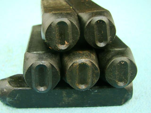 Lot of 5 - 1/2" Letter "O" Stamps-Punch-Hand-Tool-Gold Bar-Silver-Trailer-Metal
