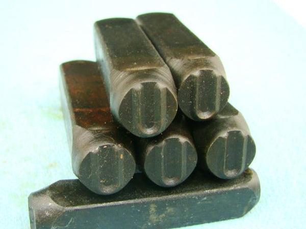 Lot of 5 - 1/2" Letter "U" Stamps-Punch-Hand-Tool-Gold Bar-Silver-Trailer-Metal