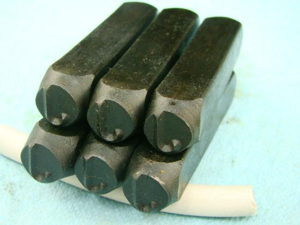 Lot of 6 - 3/8" Letter "J" Stamps-Punch-Hand-Tool-Gold Bar-Silver-Trailer-Metal