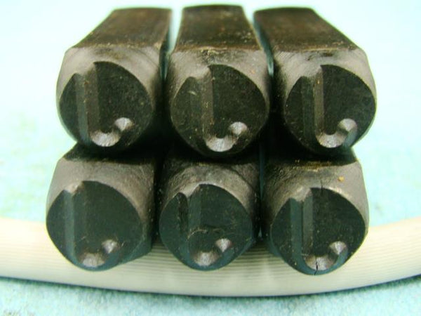 Lot of 6 - 3/8" Letter "J" Stamps-Punch-Hand-Tool-Gold Bar-Silver-Trailer-Metal