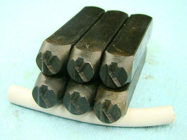 Lot of 6 - 3/8" Letter "K" Stamps-Punch-Hand-Tool-Gold Bar-Silver-Trailer-Metal