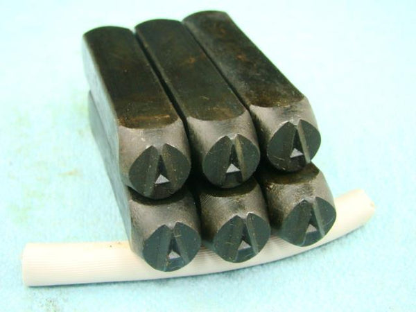Lot of 6 - 3/8" Letter "A" Stamps-Punch-Hand-Tool-Gold Bar-Silver-Trailer-Metal