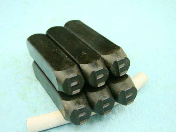 Lot of 6 - 3/8" Letter "E" Stamps-Punch-Hand-Tool-Gold Bar-Silver-Trailer-Metal