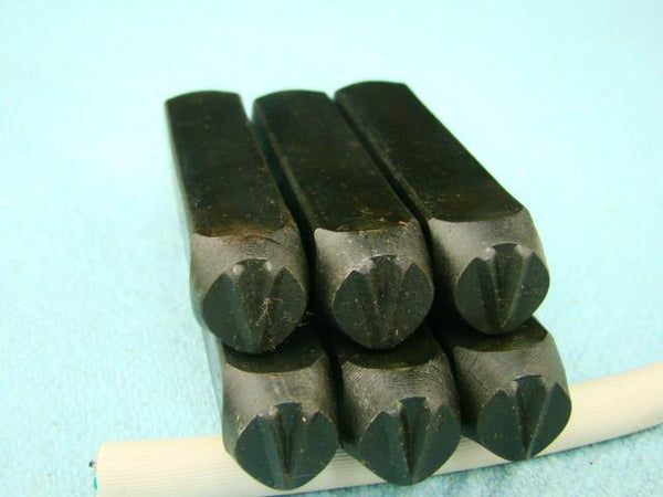 Lot of 6 - 3/8" Letter "V" Stamps-Punch-Hand-Tool-Gold Bar-Silver-Trailer-Metal