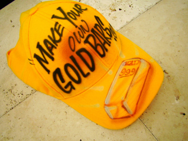 Make Your Own Gold Bars Hat - Yellow Custom Painted