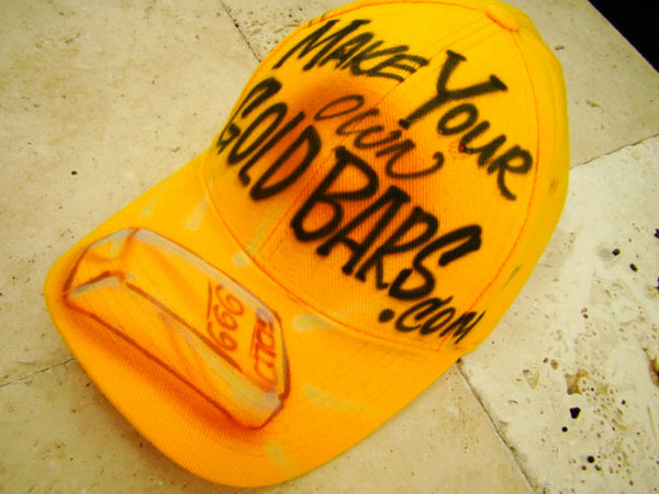Make Your Own Gold Bars Hat - Yellow Custom Painted