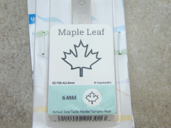 "Maple Leaf" 1/4"-6mm-Large Stamp-Metal-Hardened Steel-Gold & Silver Bar Canada
