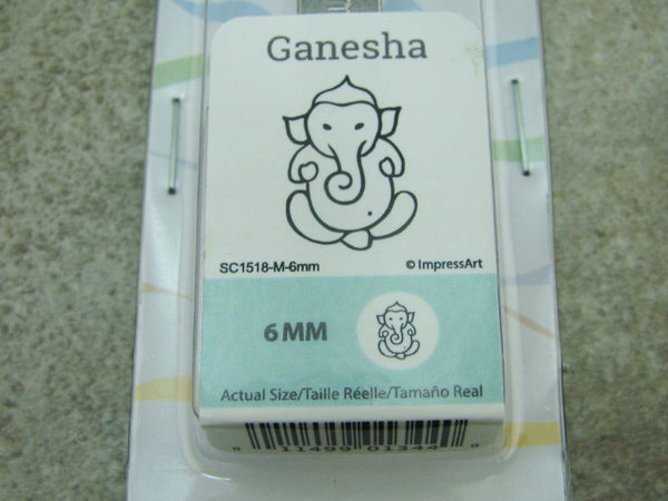 "Ganesha" 1/4"-6mm-Large Stamp-Metal-Hardened Steel-Gold & Silver Bar
