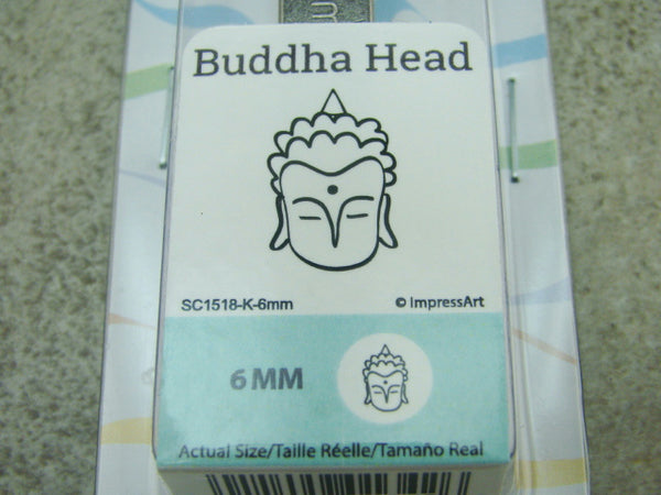 "Buddha Head" 1/4"-6mm-Large Stamp-Metal-Hardened Steel-Gold & Silver Bar