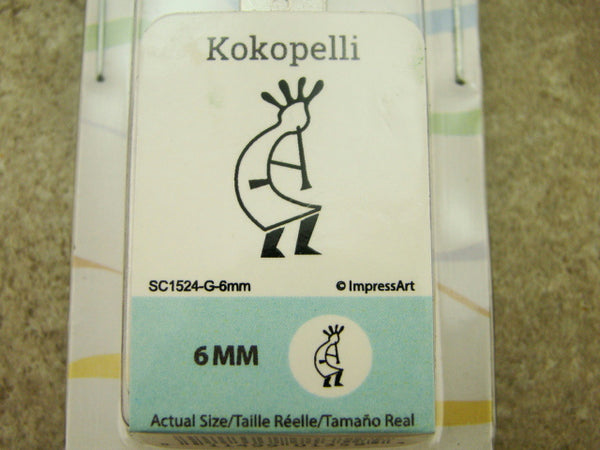 "Kokopelli" Dancing 1/4"-6mm-Large Stamp-Metal-Hardened Steel-Gold & Silver Bar
