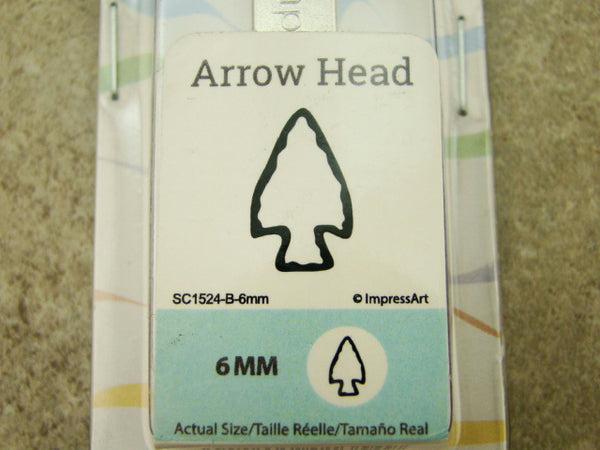 "Arrow Head" Indian 1/4"-6mm-Large Stamp-Metal-Hardened Steel-Gold & Silver Bar