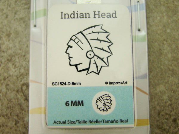 "Indian Head" Native 1/4"-6mm-Large Stamp-Metal-Hardened Steel-Gold & Silver Bar