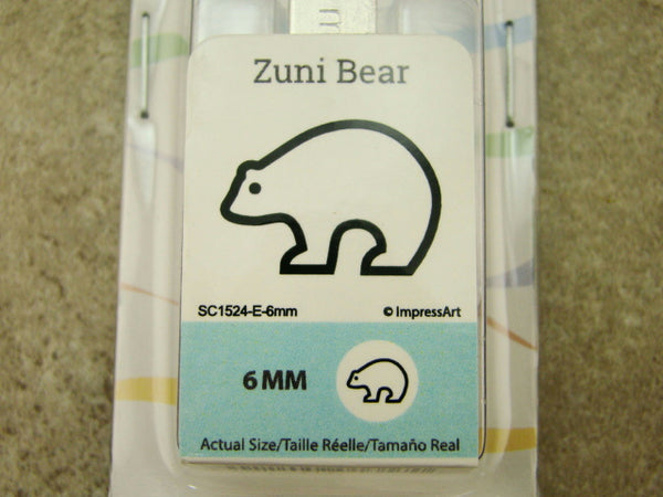"Zuni Bear" Animal 1/4"-6mm-Large Stamp-Metal-Hardened Steel-Gold & Silver Bar