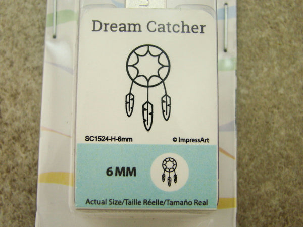 "Dream Catcher" 1/4"-6mm-Large Stamp-Metal-Hardened Steel-Gold & Silver Bar