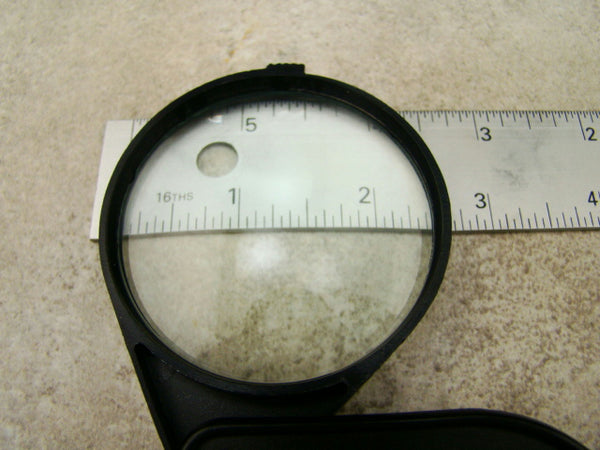 Prospectors Large 4X Pocket Magnifier / Loupe 2-1/2" Glass Lens Jewelers Gold