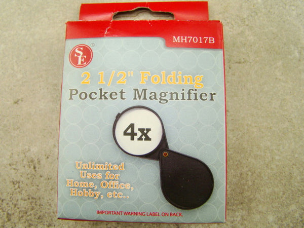 Prospectors Large 4X Pocket Magnifier / Loupe 2-1/2" Glass Lens Jewelers Gold