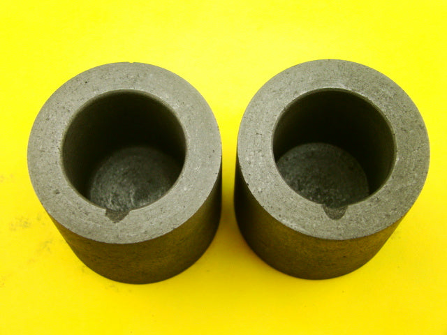 Lot of 2 Graphite 10 oz Crucibles for Melting Gold-Silver-1-3/4" W x 1-3/4" Tall